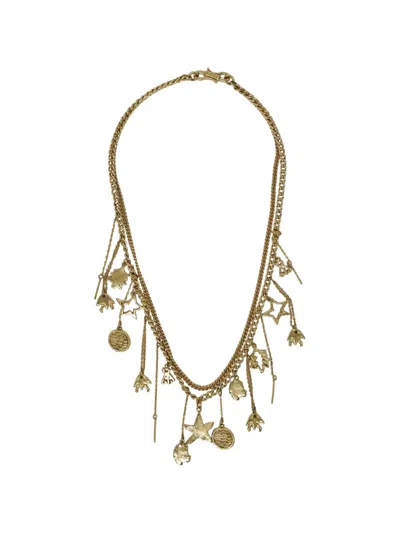 Alemais Charm-embellished Curb-chain Necklace In Gold