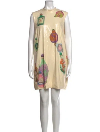 Pre-owned Alemais Chesca Mini Dress Mini Dress In Neutrals