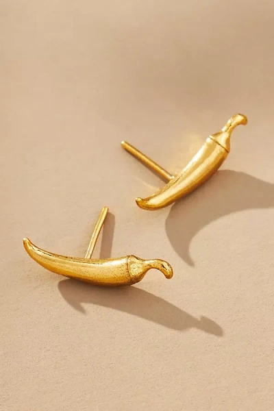 Alemais Chilli Stud Earrings In Gold