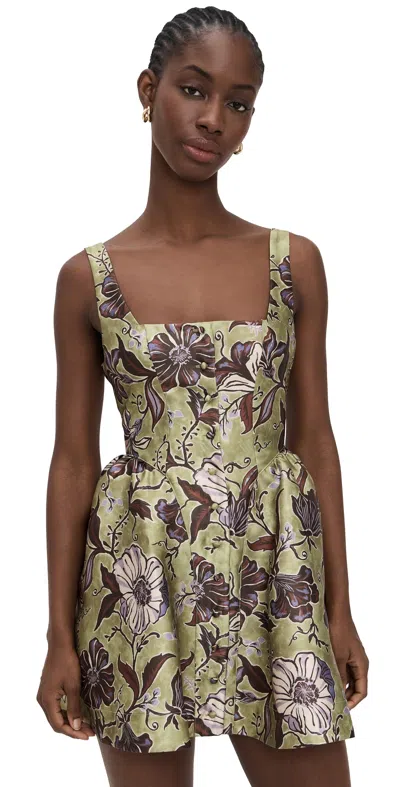 Alemais Citron Flounce Mini Dress Multi