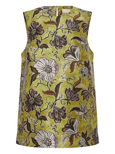 Alemais Citron Sleeveless Top In Green