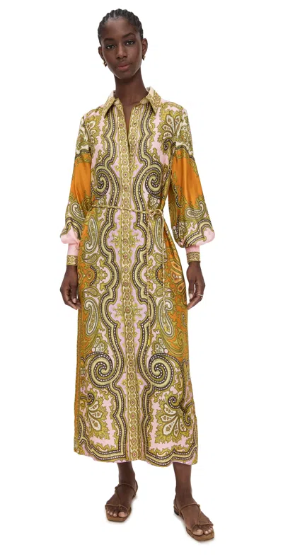 Alemais Clemenza Silk Shirtdress Multi