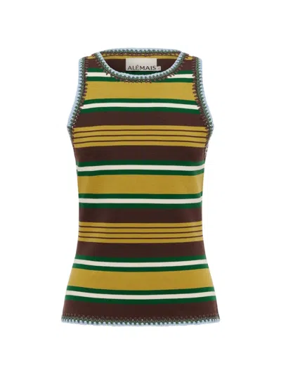 Alemais Clover Crochet-trim Top In Multi