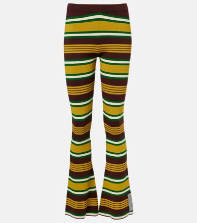 Alemais Alémais Clover Knitted Striped Flared Pants In Multi