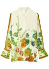 Alemais Constance Back Ribbon-tie Floral Silk Shirt In Multicoloured