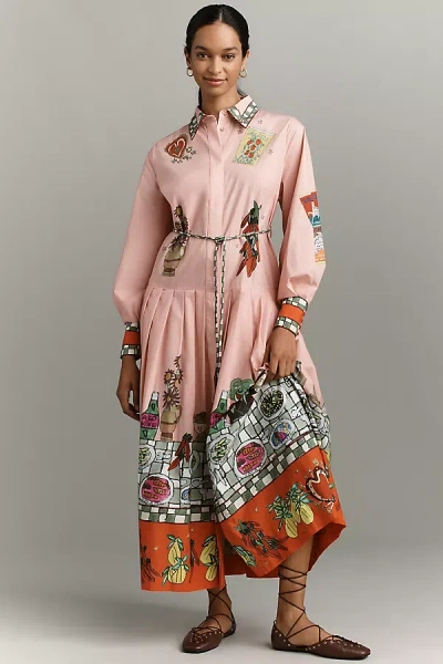 Alemais Contessa Cotton Midi Shirt Dress In Neutral