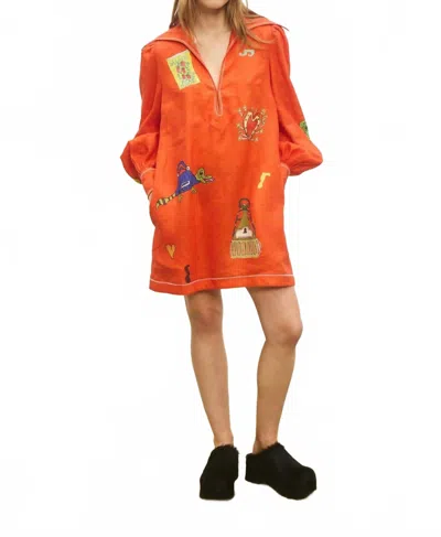 Alemais Contessa Mini Dress In Tomato In Orange
