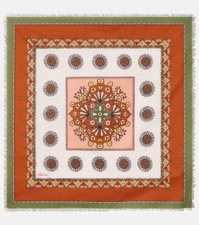 Alemais Contina Midi流苏棉质围巾 In Multi