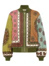 Alemais Contina Patterned Bomber Jacket In Green