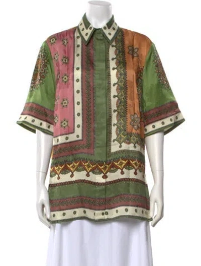 Pre-owned Alemais Contina Printed Top In Multi