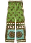 Alemais Contina Multicolor Pants With Elastic Waist And Drawstring And All-over Print In Viscose For Women In Multi