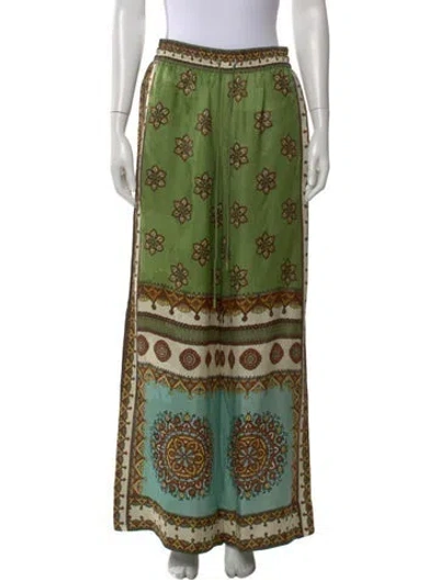 Pre-owned Alemais Contina Wide Leg Pants In Green