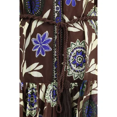 Alemais Cotton Casual Women's Dress In Brown