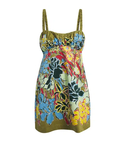 Alemais Solstice Printed Organic Cotton Mini Dress In Multi