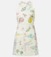 Alemais Womens Court Graphic-print Cotton Mini Dress Multi In White