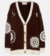 Alemais Alémais Crochet-trimmed Cardigan In Brown