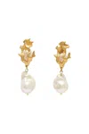 Alemais Curio Pearl Drop Earrings In Gold In Gold
