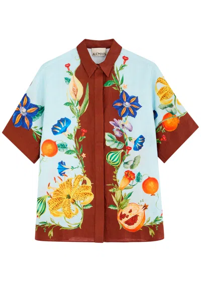 ALEMAIS ALEMAIS DAHLIA PRINTED FLAX SHIRT