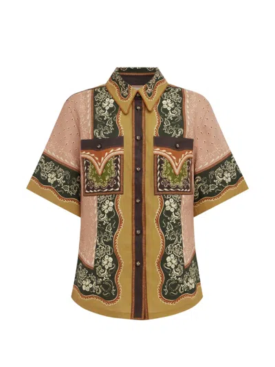 Alemais Darcey Paisley-print Shirt In Multi