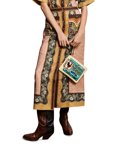 Alemais Darcey Printed Maxi Skirt In Brown