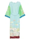 Alemais Womens Daria Graphic-print Silk Midi Dress Multi In Blue