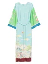Alemais Womens Daria Graphic-print Silk Midi Dress Multi