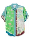 Alemais Womens Multi Daria Graphic-pattern Silk Shirt