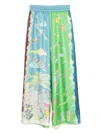 Alemais Womens Multi Daria Graphic-pattern Silk Trousers In Blue