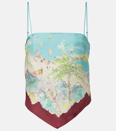 ALEMAIS ALÉMAIS DARIA PRINTED SILK TOP