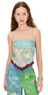 Shop Alemais Daria Silk Scarf Top Multi