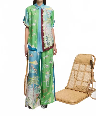 Alemais Daria Silk Shirt In Multi