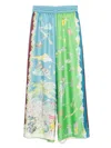 Alemais Womens Multi Daria Graphic-pattern Silk Trousers In Green
