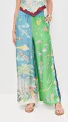 Alemais Daria Wide Leg Silk Pants In Multi In White