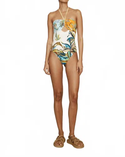 Alemais Day Dream Ruched One Piece In Multicolor In White