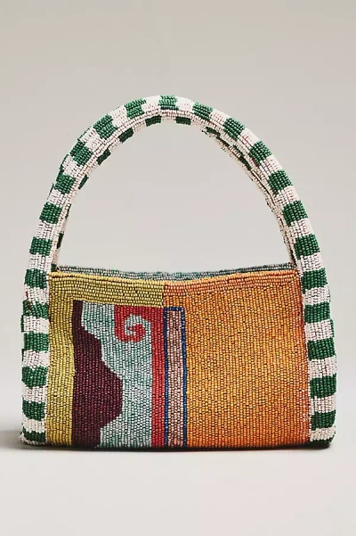 Alemais Desert Beaded Mini Barrel Bag In Multi