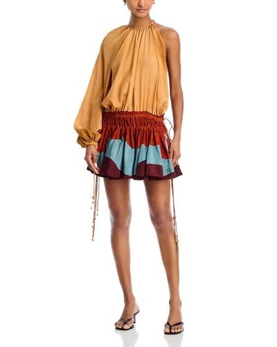 Alemais Desert Mini Dress In Multi