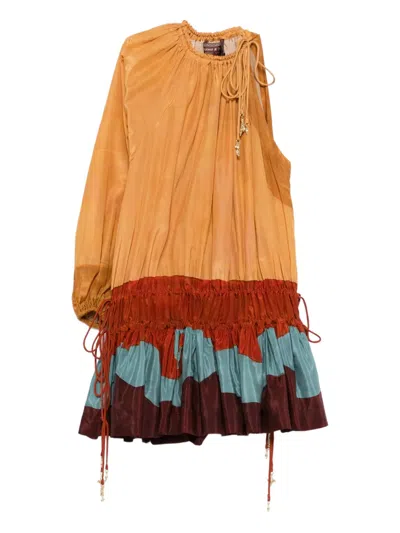 Alemais Desert Mini Dress In Orange