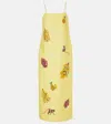 Alemais Diamond Dancer Linen-blend Midi Dress In Yellow