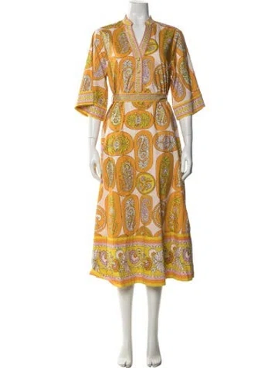 Pre-owned Alemais Diana Long Dress In Multi
