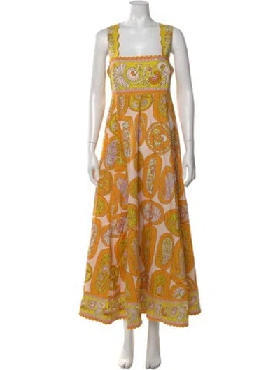Pre-owned Alemais Diana Long Dress W/ Tags W/tags In Yellow