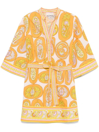 Alemais Diana Mini Dress In Orange