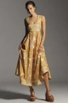 Alemais Diana Printed Cotton Midi Dress In Multicolor