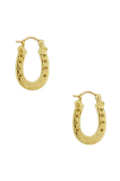 Alemais Django Horseshoe Stud Earrings In Gold