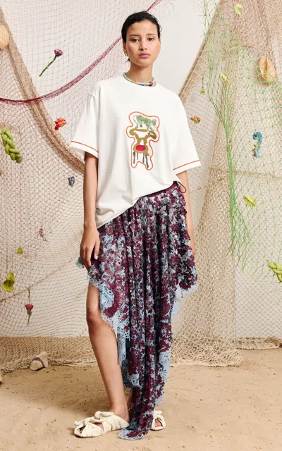Alemais Alémais Dolores Sequined Midi Skirt In White