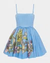 Alemais Donata Mini Dress In Blue
