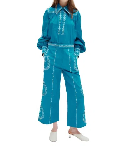 Alemais Donovan Corded Blouse In Sapphire In Blue
