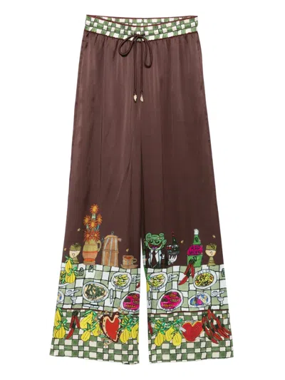 Alemais ドローストリング パンツ In Brown