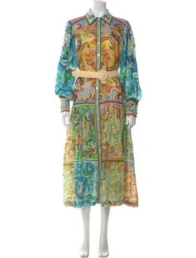 Pre-owned Alemais Dreamer Long Dress In Neutral