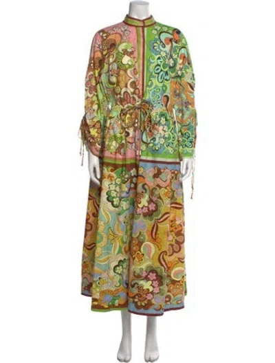 Pre-owned Alemais Dreamer Long Dress In Neutrals