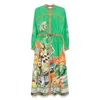 Alemais Lucky Pace Printed Organic Cotton-poplin Midi Shirt Dress